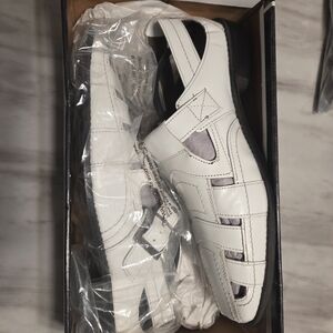 Stacy Adams Men's White Leather Sandals